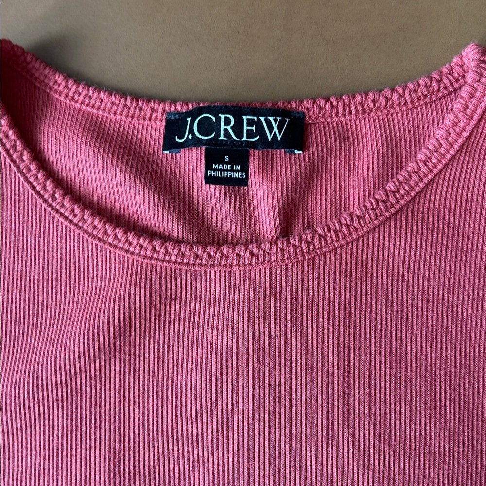 NEW J Crew Ribbed Small Tee - Picture 2 of 8